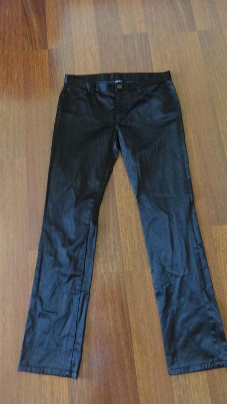 Lesklé nohavice v.10, papaya,38