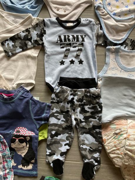 Super balík zavinovacie body 68 +plienky a ďalšie, 68–80