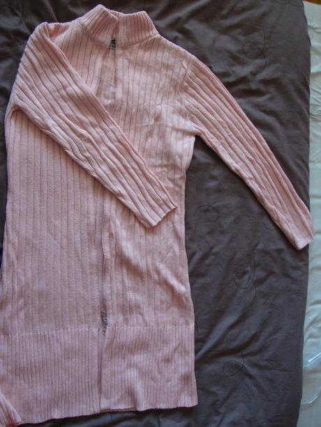 Dlhý sveter po kolená na zips, 38