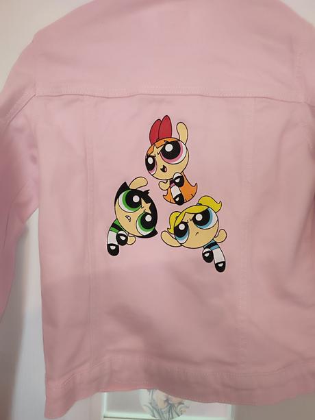 Ružová denimová bundička, sinsay,158