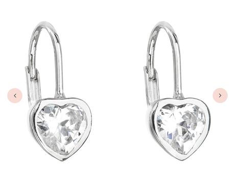 Náušnice srdiečka chirurgická oceľ,