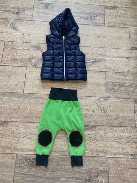 Vimba softshellové nohavice, benetton perová vesta, benetton,98