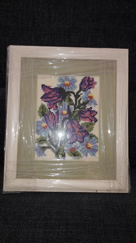 Vyšívany obraz kvety, 