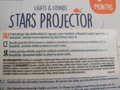 Nočné svetlo s projekciou a hudbou, 