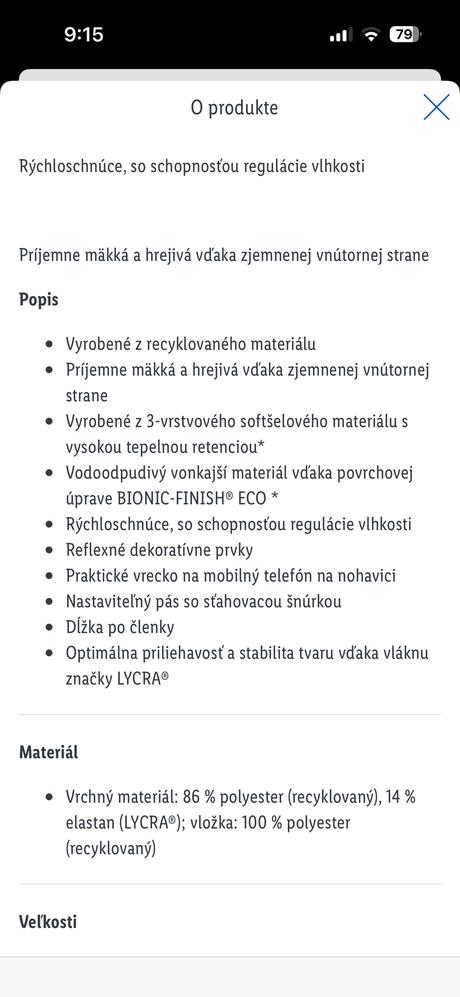 Legíny crivit 2x s visačkou s poštovným, crivit,s / xs