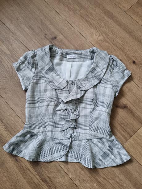 Sivé kárované letné sako orsay 38, orsay,38