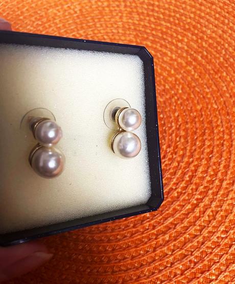 Dvojité perlové náušnice,