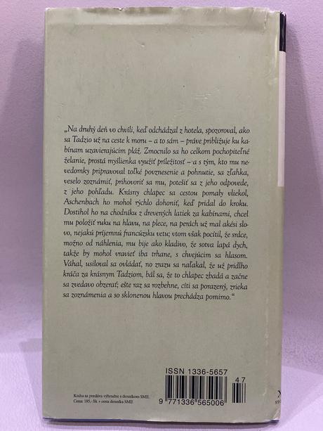 Kniha- smrť v benátkach- thomas mann, 