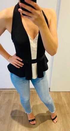 Čierny elegantný top, lipsy london,38