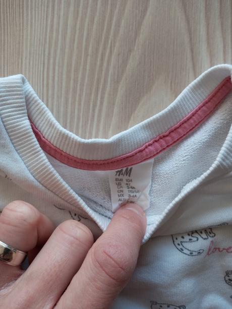 Biela mikinka 104, h&m,104