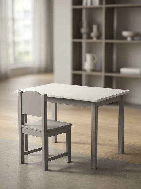 Detský stolík a stolička ikea sundvik sivá, 