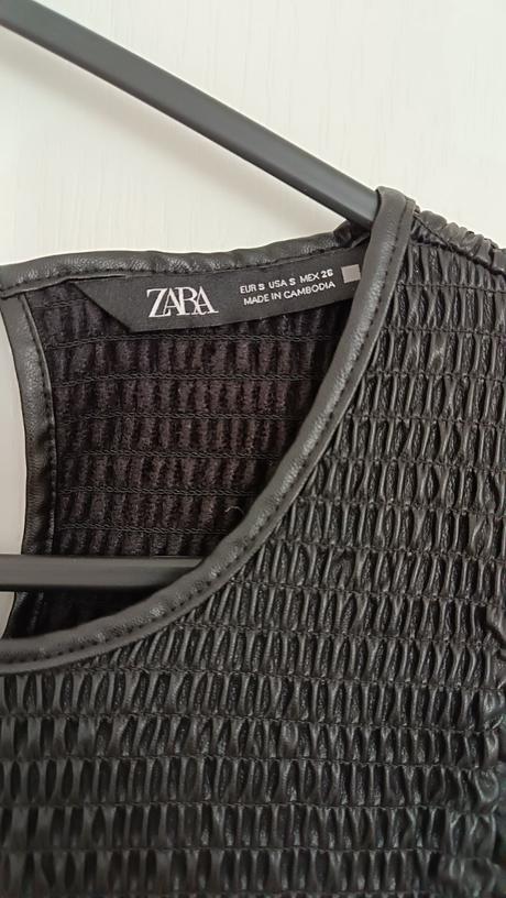 Šaty koženkové, zara,s