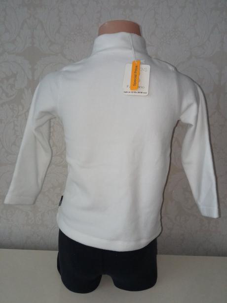 Detská flisová mikina biela (24-30 mes.), fagottino,92