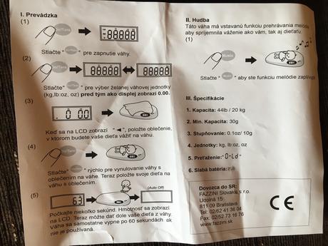 Elektronicka detska vaha,