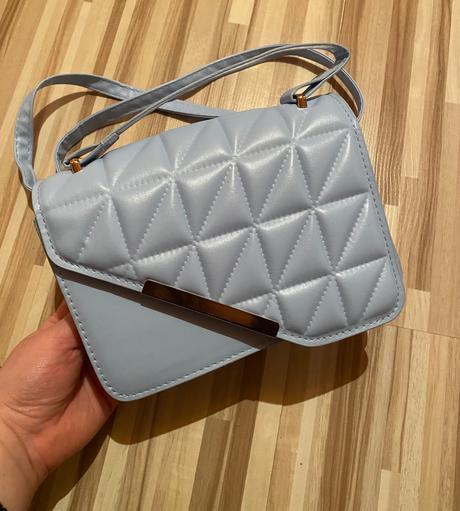 Nová svetlomodrá elegantná crossbody kabelka, 