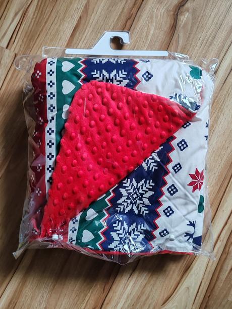 Obojstranná deka minky vianoce, 