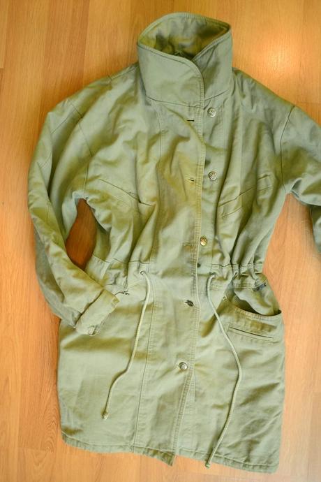 Midi kabát flanelové vnútro vatovany cca l/xl, xl