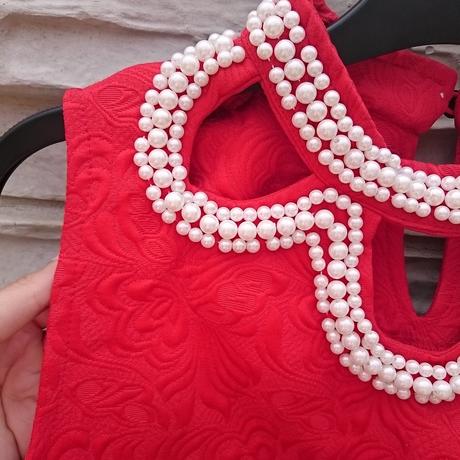 Dlhší top s perlami, xs