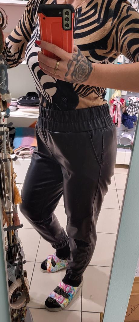 Koženkové nohavice xl, xl