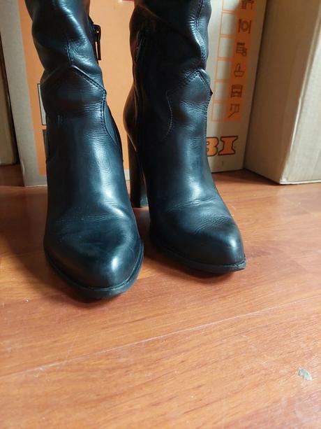 Kožené čižmy dénouée, 36