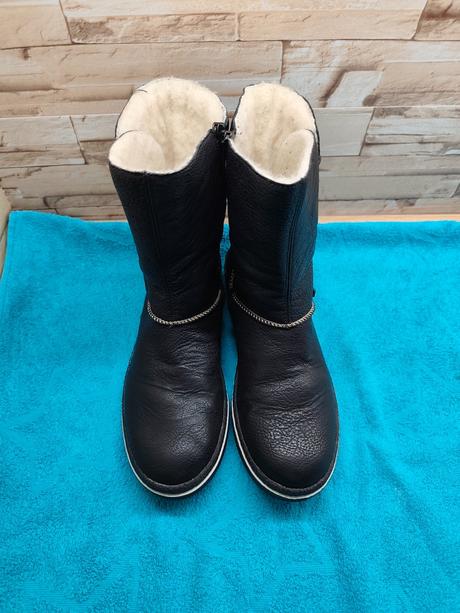 Rieker 42 - dámske kožené zateplené čierne čižmy, rieker,42