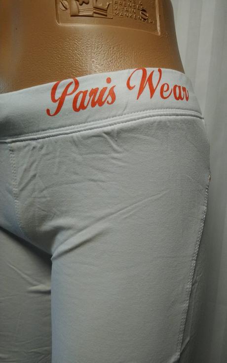 Dámske biele elastické trištvrťáky, kleopatra, m, m