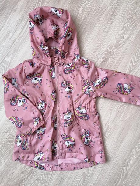 Vetrovka s kapucňou jednorožce, h&m,98