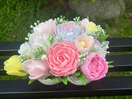 Mydlova kytica v krabičke, 