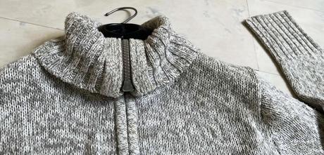 Melírovaný sveter na zips s/m, s