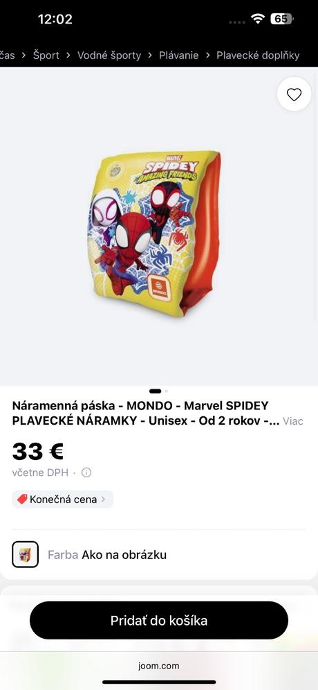 Marvel spidey rukávniky na plávanie, 