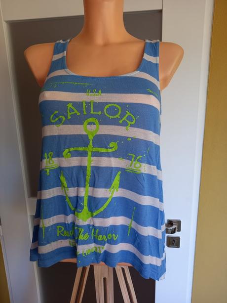 Dámsky modrý top, s