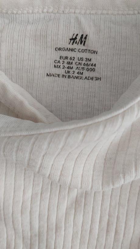 Komplet biely h&m 62, h&m,62