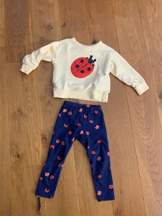 Lindex mikina a počesanel legíny 98/104, lindex,104