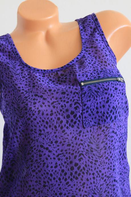 Fialový leo top, xs, xs