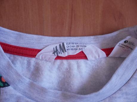 Mikina s pipi dlhou pančuchou, h&m,104
