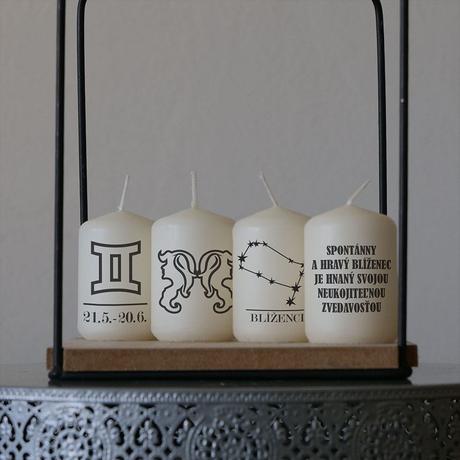 Horoskop sviečky, znamenia zverokruhu 6x4 cm, 