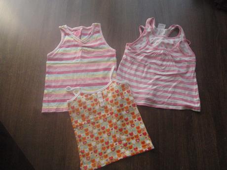 3x tričko bez rukávov, 110