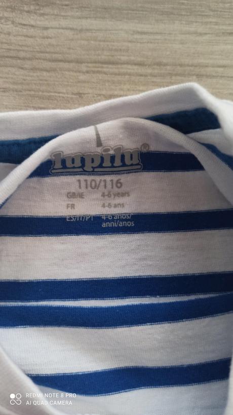2x tričko nenosené 110/116, lupilu,110