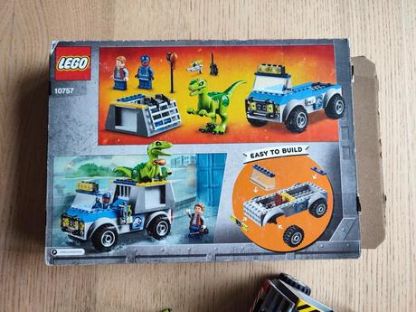Lego juniors 10757- raptor a záchranárske vozidlo, 