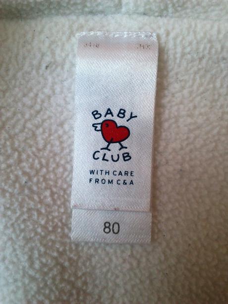 Zateplený kabátik, baby club,80