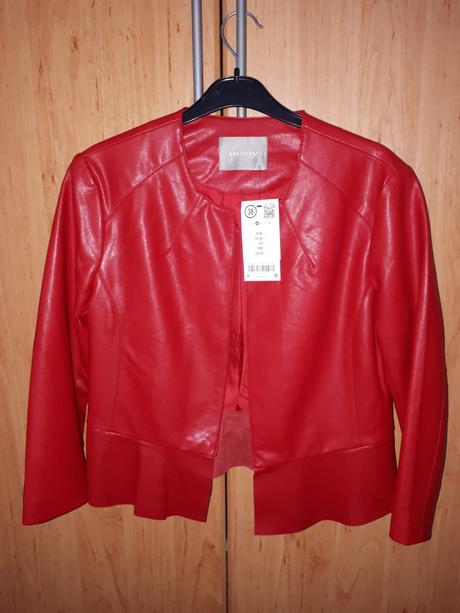 Eko kožená bunda s volánom, orsay,38