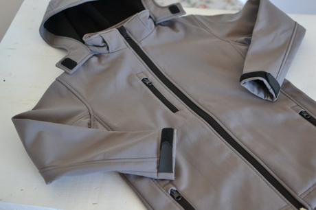 Detská sivá softshellová bunda 134, 134