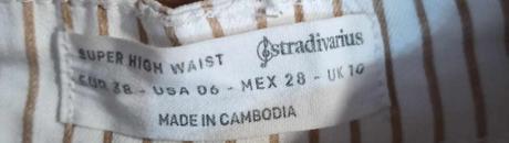 Biele rifle elastické , veľmi málo nosené, stradivarius,38