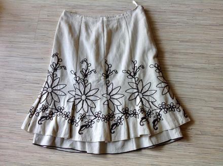 Krásna ľanová sukňa 2+1napoly, 40