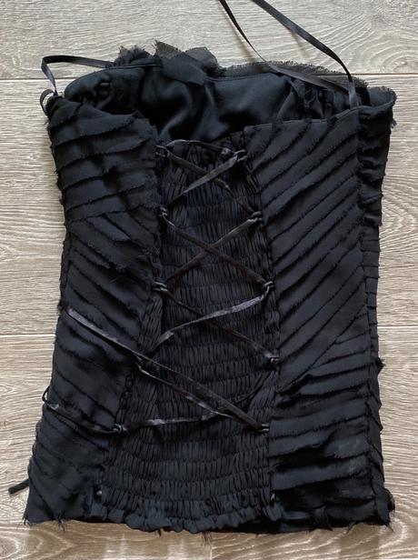 Cierny korzet na zavazovanie s/m/l, 