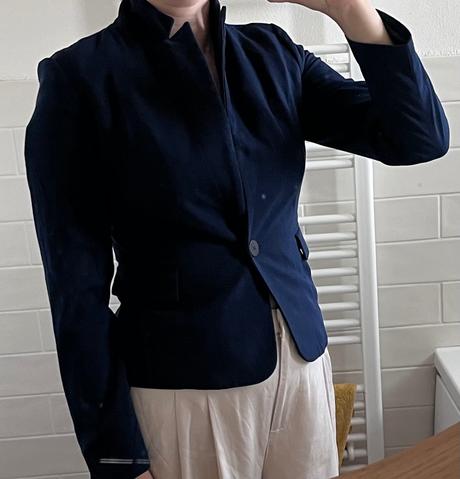 Tmavomodré elegantné sako, mango, xs/34, mango,xs