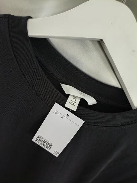 H&m krátke oversize bavlnené tričko, h&m,l / m / s