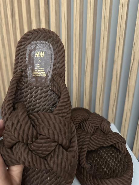 H&m hnedé šlapky, h&m,37
