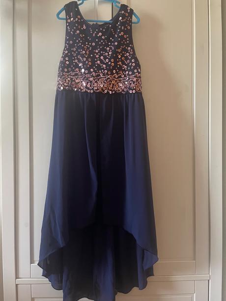 Spoločenské šaty modré, bonprix,140