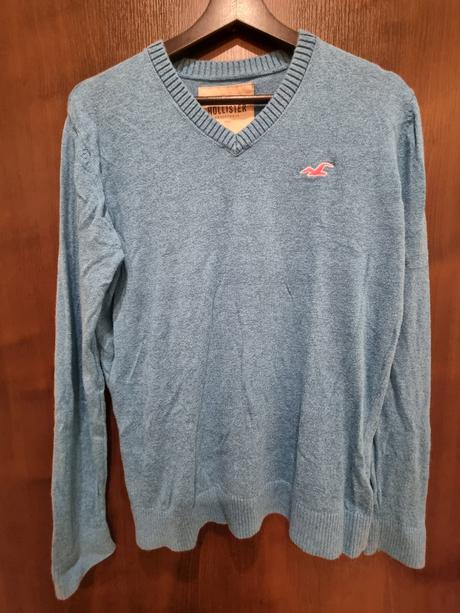 Tyrkysový sveter hollister, hollister,s